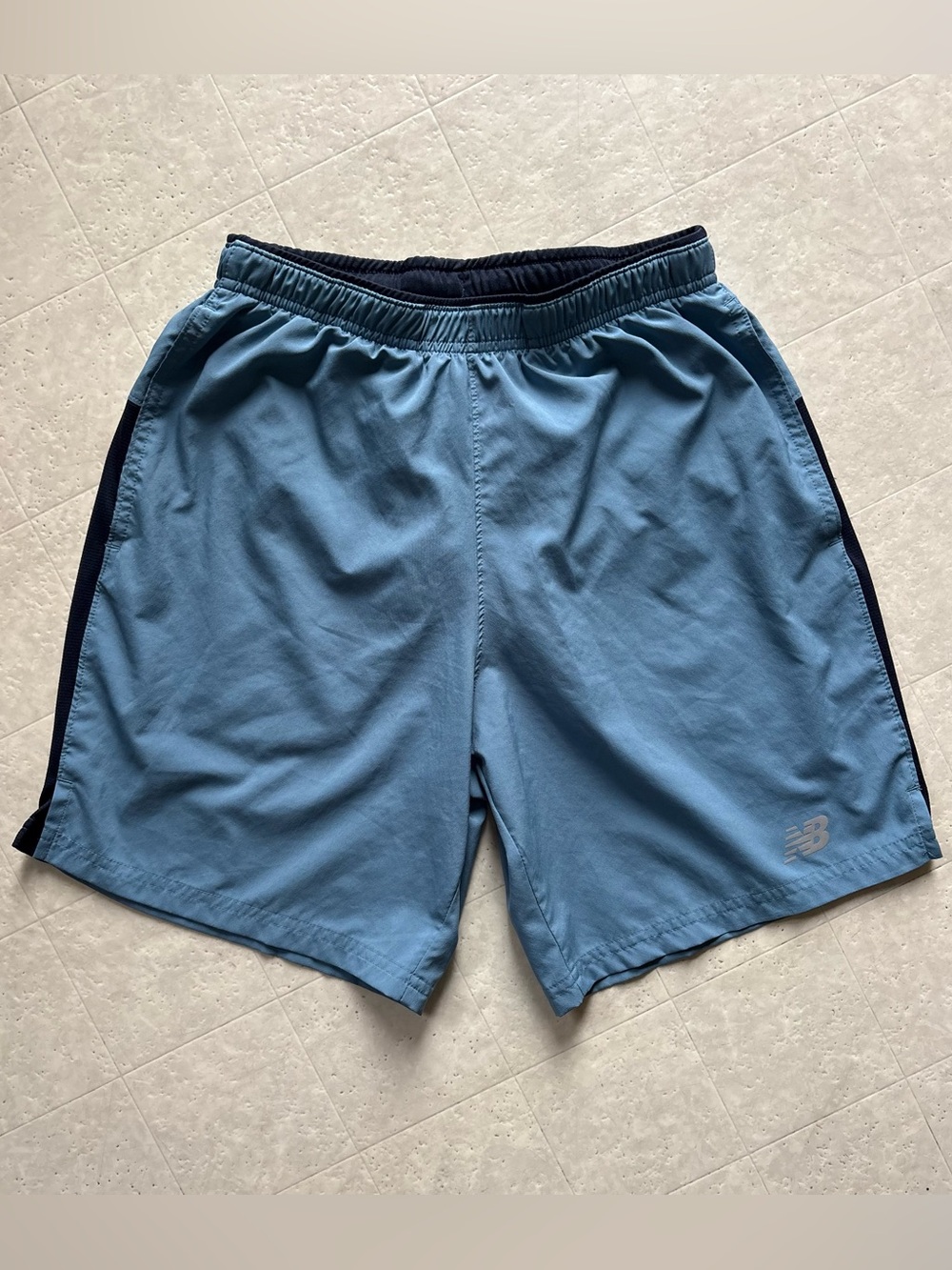 New Balance Women’s Small Blue Athletic Shorts Lined Drawstring Running Gym